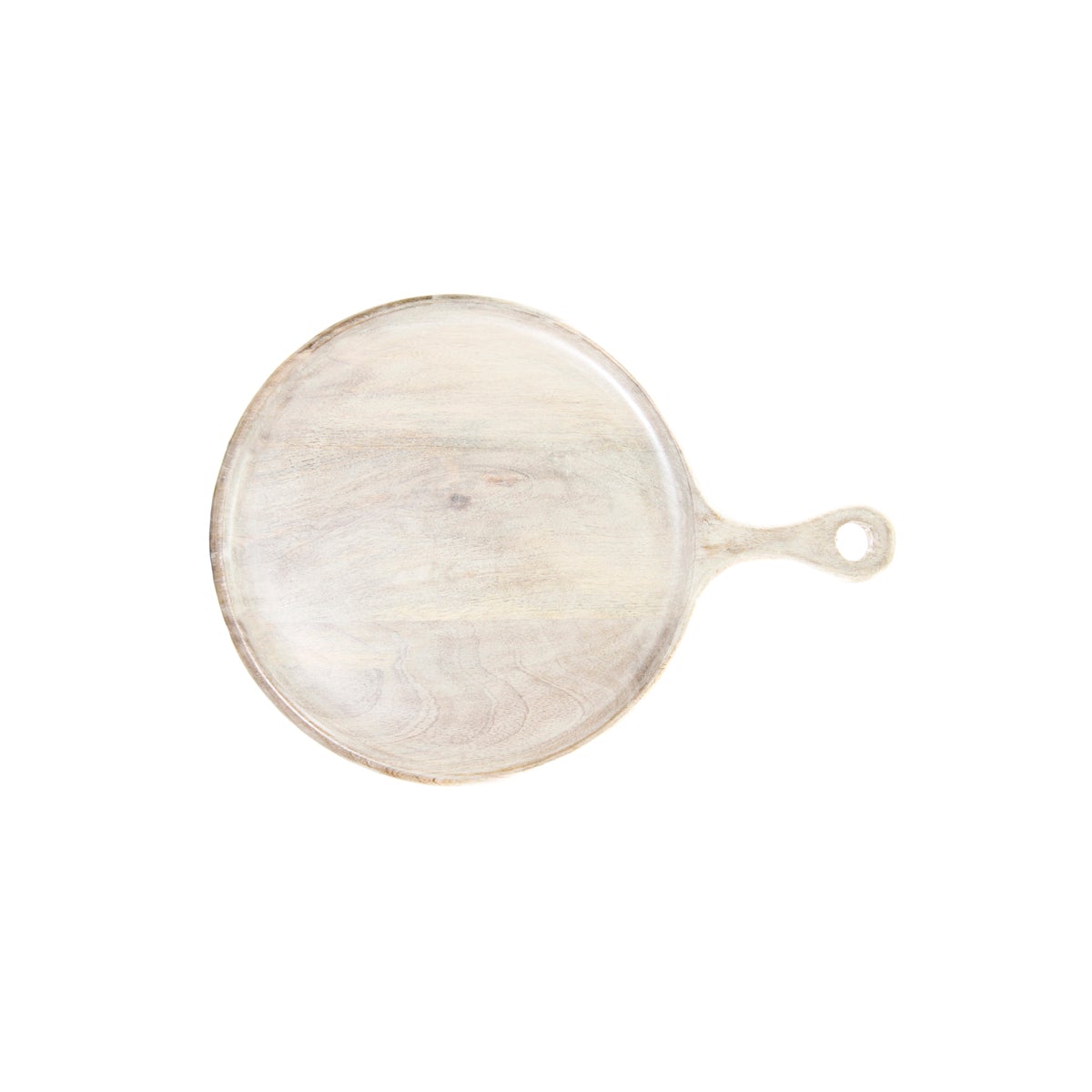 '04812 Chef Inox Mangowood Round Serving Board with Handle White 250x15mm Tomkin Australia Hospitality Supplies