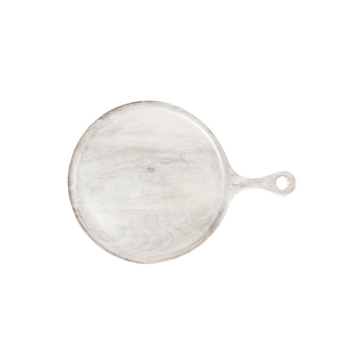 '04815 Chef Inox Mangowood Round Serving Board with Handle White 300x15mm Tomkin Australia Hospitality Supplies