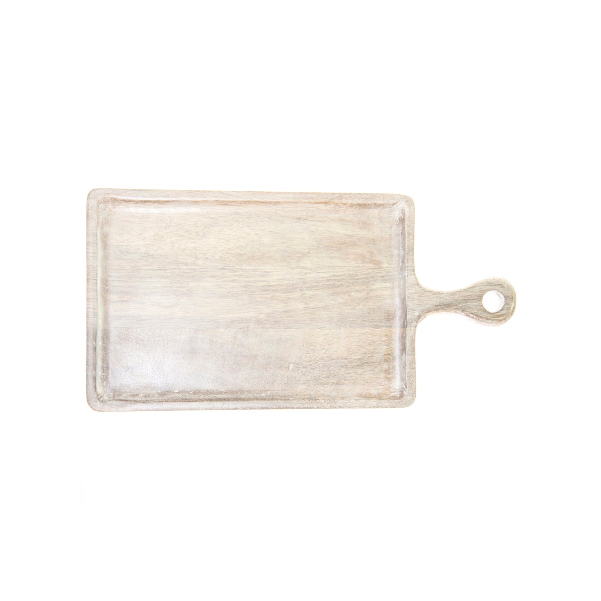 &#39;04835 Chef Inox Mangowood Rectangular Serving Board with Handle White 520x440x20mm Tomkin Australia Hospitality Supplies