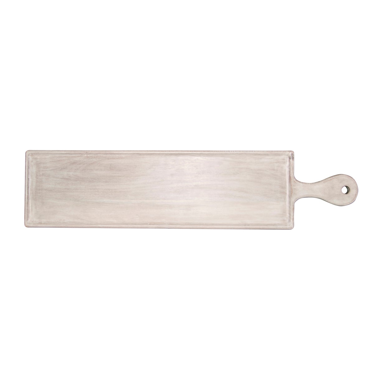 '04838 Chef Inox Mangowood Rectangular Serving Board with Handle White 670x200x20mm Tomkin Australia Hospitality Supplies