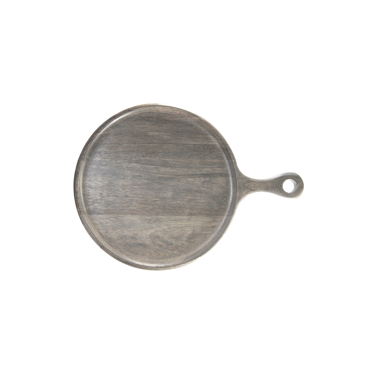 &#39;04842 Chef Inox Mangowood Round Serving Board with Handle Grey 250x15mm Tomkin Australia Hospitality Supplies