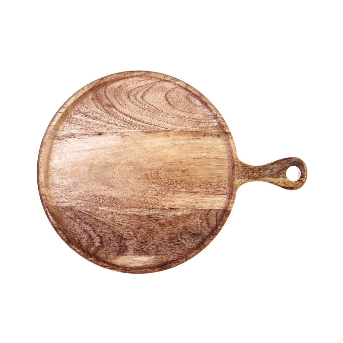 &#39;04895 Chef Inox Mangowood Round Serving Board with Handle Natural 300x15mm Tomkin Australia Hospitality Supplies