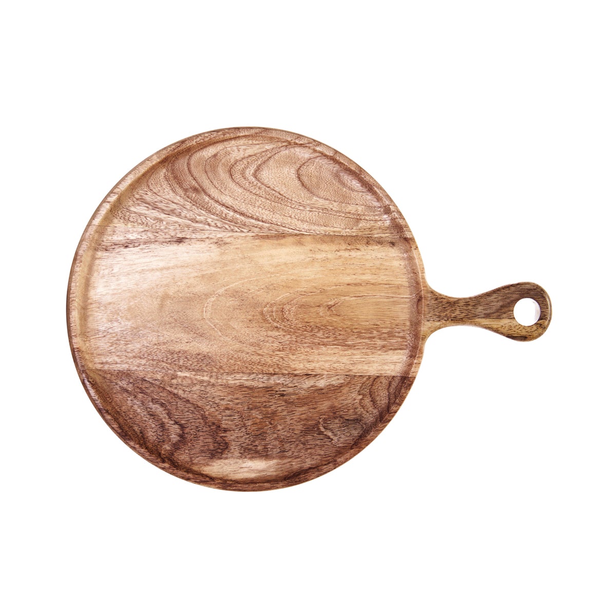 '04895 Chef Inox Mangowood Round Serving Board with Handle Natural 300x15mm Tomkin Australia Hospitality Supplies