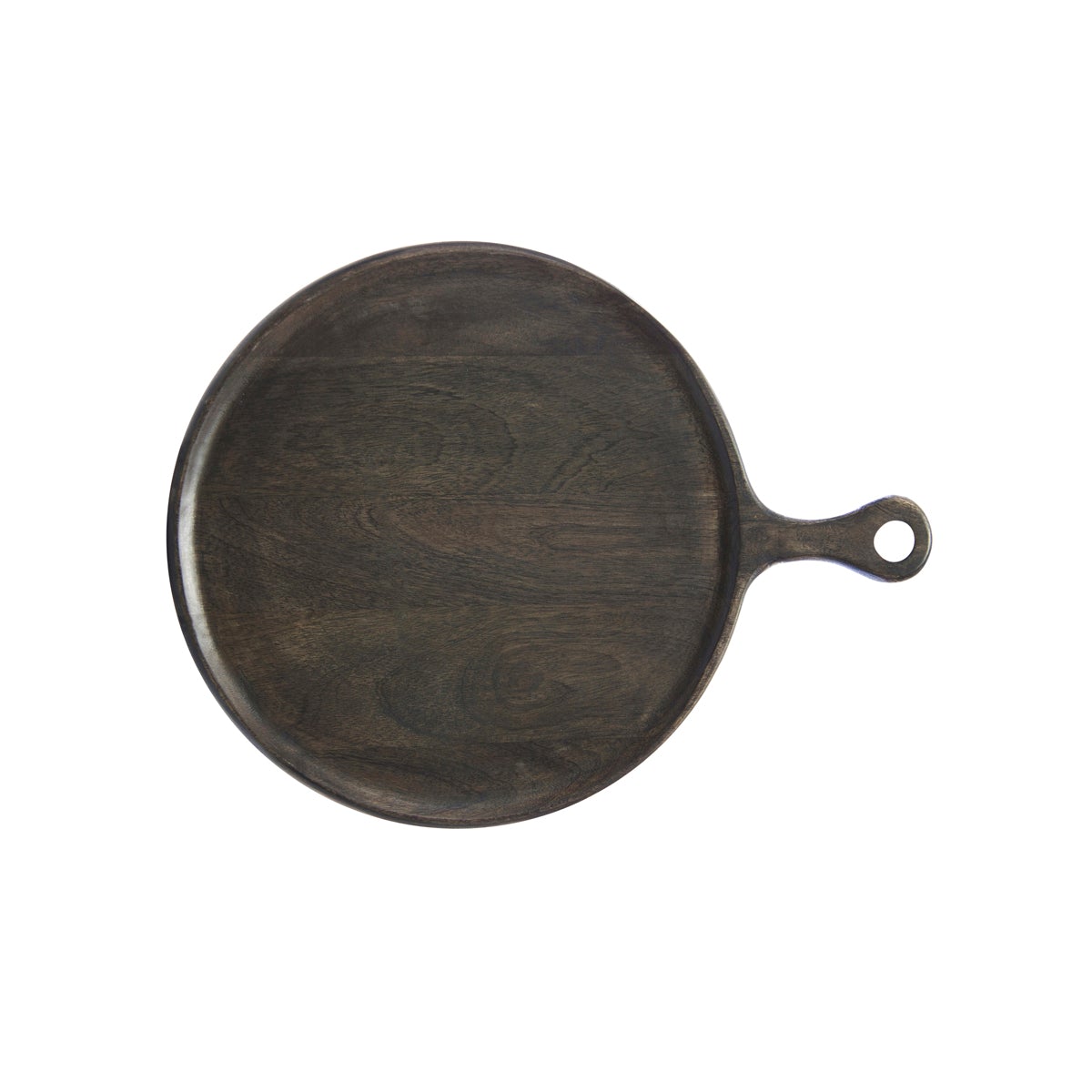 &#39;04945 Chef Inox Mangowood Round Serving Board with Handle Dark 300x15mm Tomkin Australia Hospitality Supplies