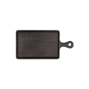Mangowood Rectangular Serving Board with Handle Dark 300x200x15mm