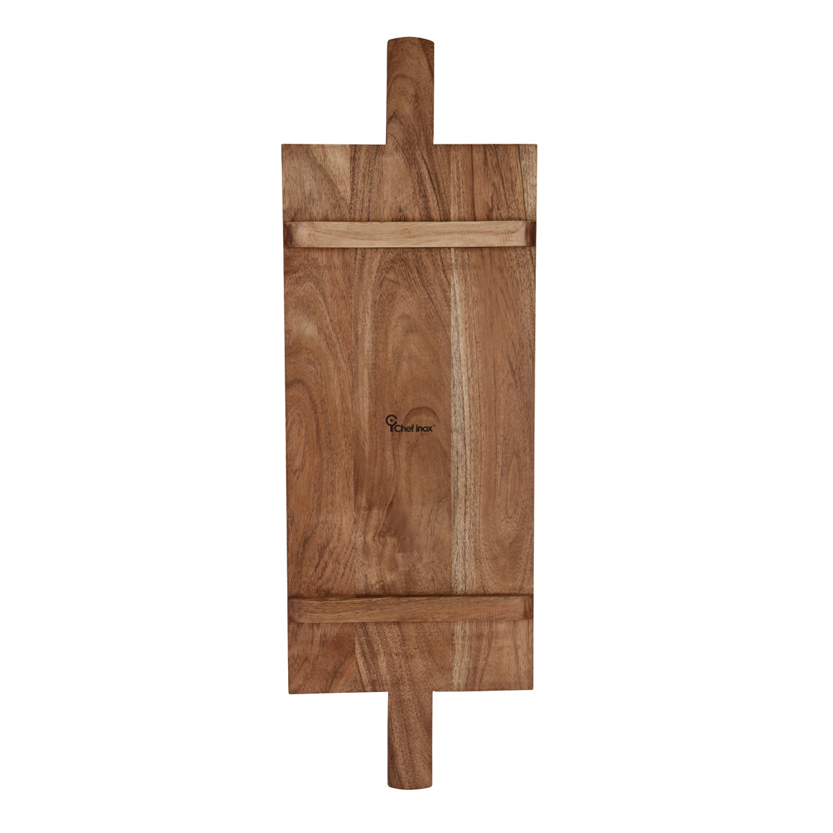 04967 Chef Inox Serve Acacia Paddle Board Footed with Two Handles 760x254x15mm Tomkin Australia Hospitality Supplies