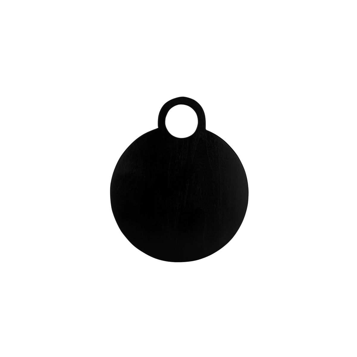 04979 Chef Inox Serve Black Acacia Round Board with Loop Handle 470x370x15mm Tomkin Australia Hospitality Supplies