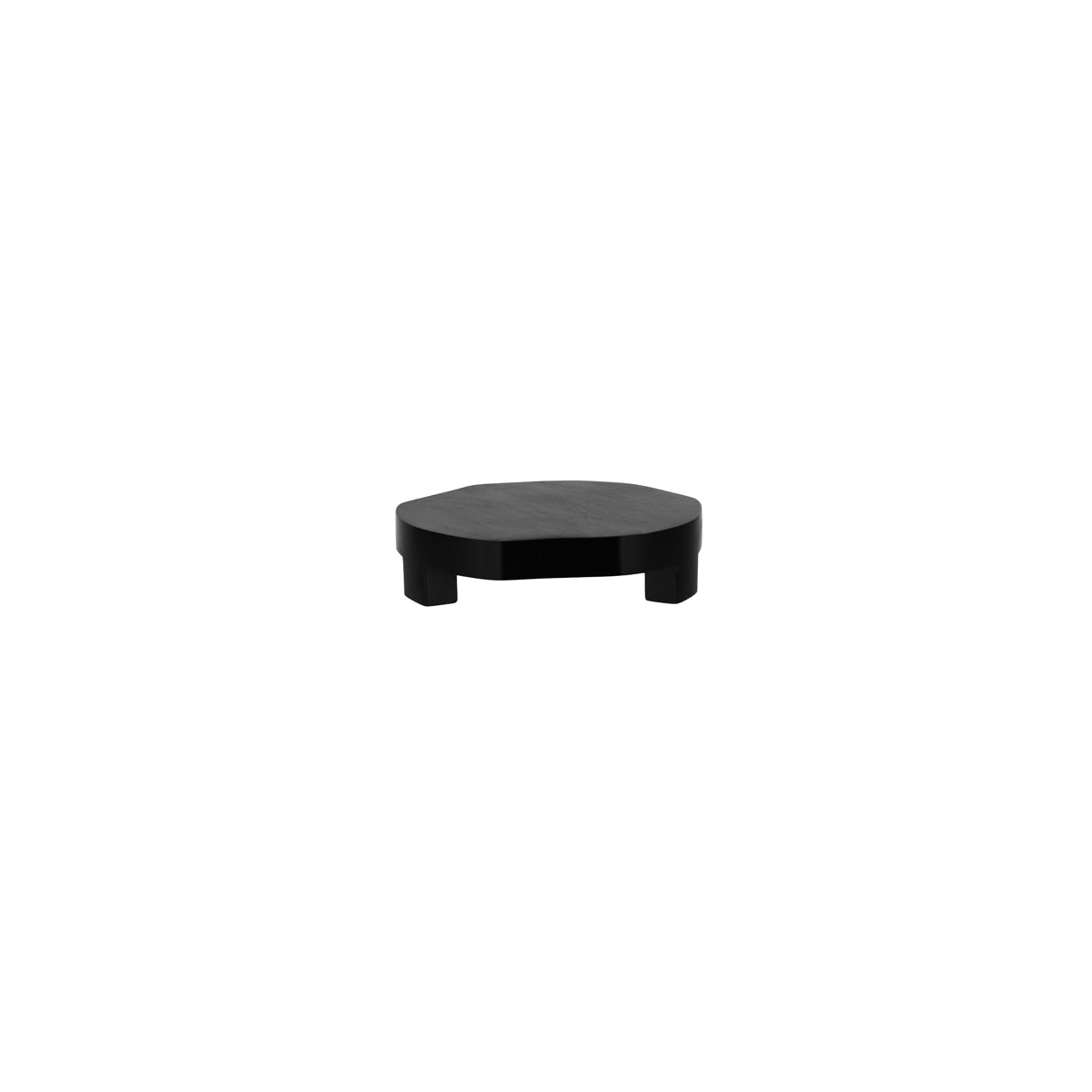 04988 Chef Inox Serve Black Acacia Round Display Stand Footed 200x50mm Tomkin Australia Hospitality Supplies