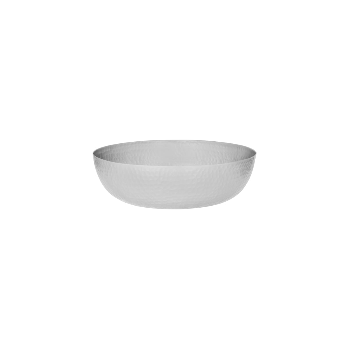 06920 Chef Inox Buffet Serve Round Serving / Seafood Bowl Hammered Satin 250x80mm / 2800ml Tomkin Australia Hospitality Supplies