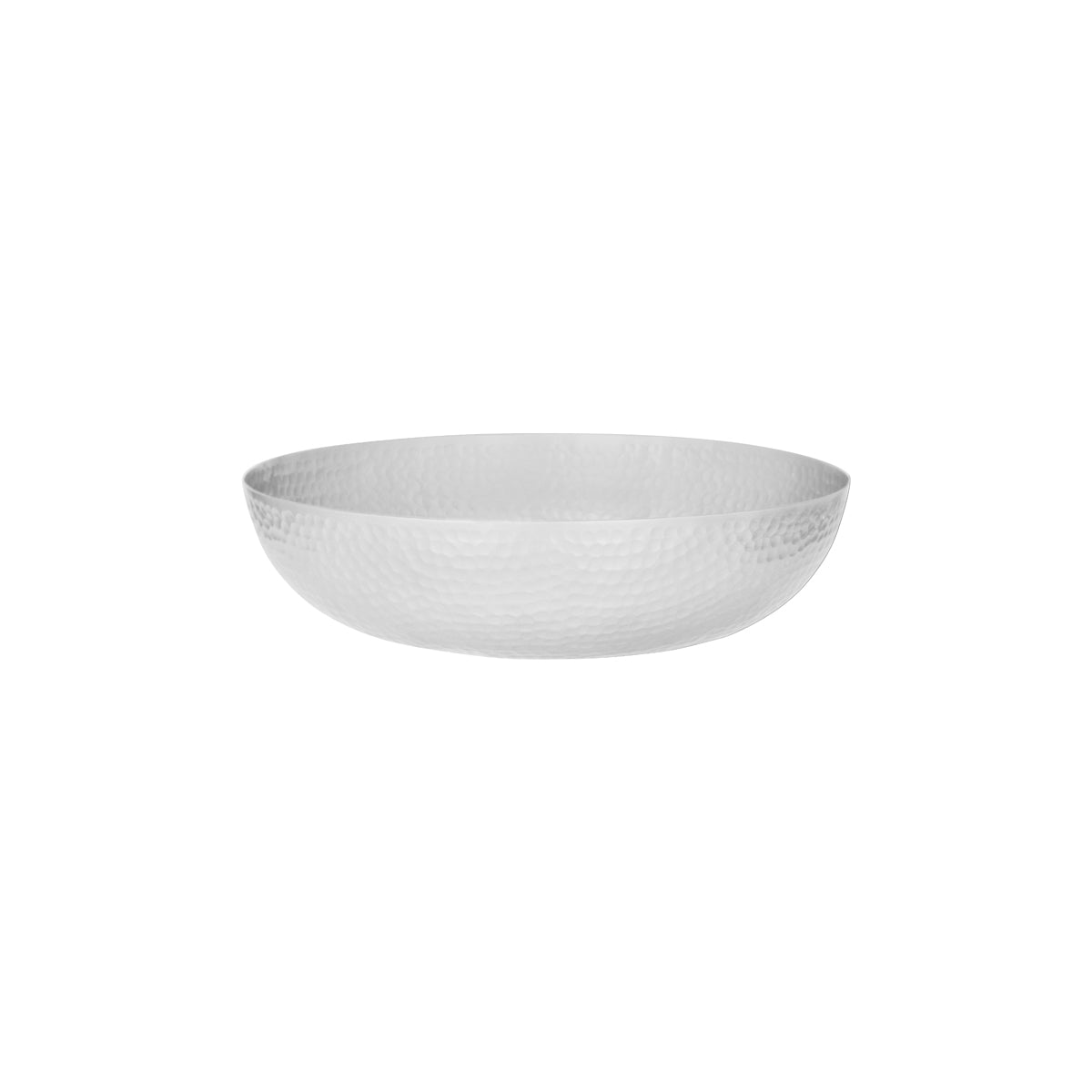 06923 Chef Inox Buffet Serve Round Serving / Seafood Bowl Hammered Satin 300x80mm / 4000ml Tomkin Australia Hospitality Supplies