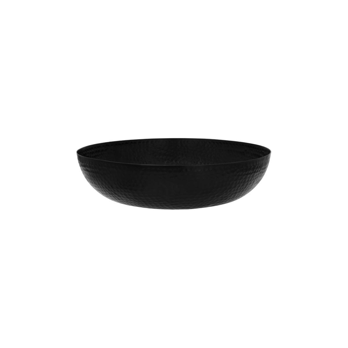 06924 Chef Inox Buffet Serve Round Serving / Seafood Bowl Hammered Black 300x80mm / 4000ml Tomkin Australia Hospitality Supplies