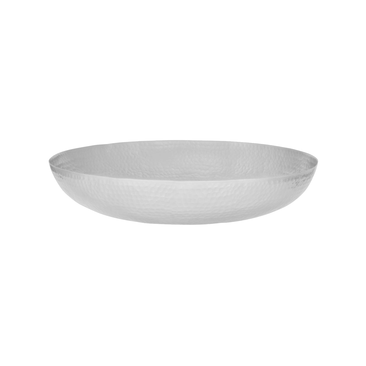 06929 Chef Inox Buffet Serve Round Serving / Seafood Bowl Hammered Satin 400x80mm / 8000ml Tomkin Australia Hospitality Supplies