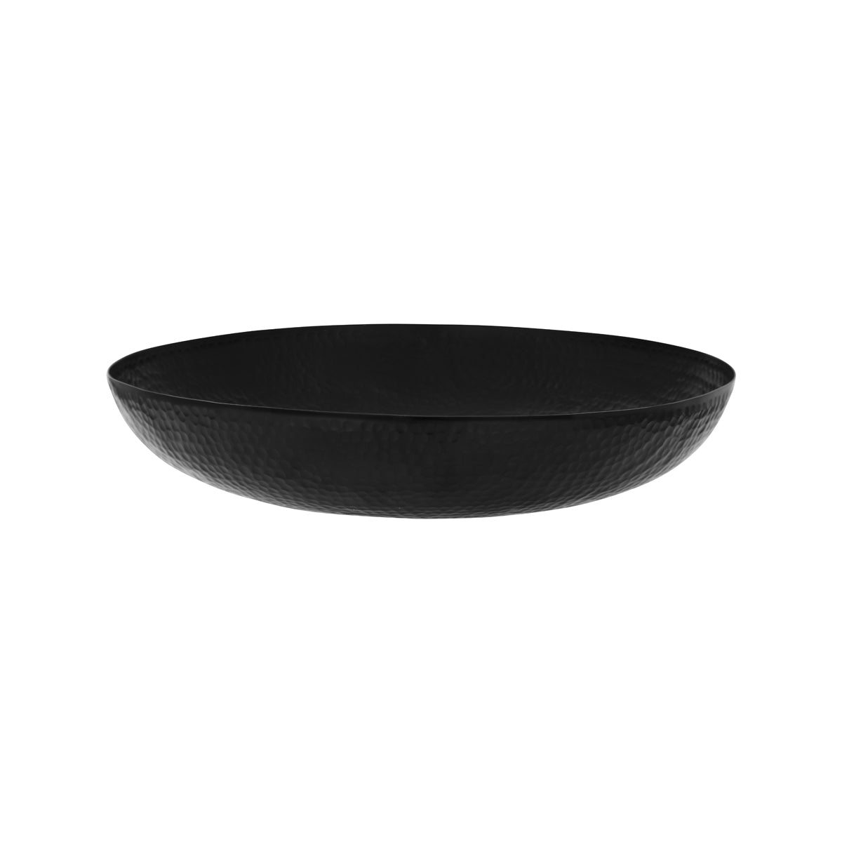 06930 Chef Inox Buffet Serve Round Serving / Seafood Bowl Hammered Black 400x80mm / 8000ml Tomkin Australia Hospitality Supplies