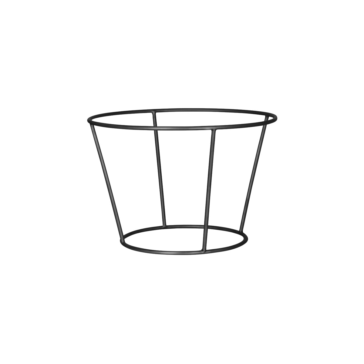 06935 Chef Inox Buffet Serve Round Riser Stainless Steel 195x285x190mm Matt Black Tomkin Australia Hospitality Supplies