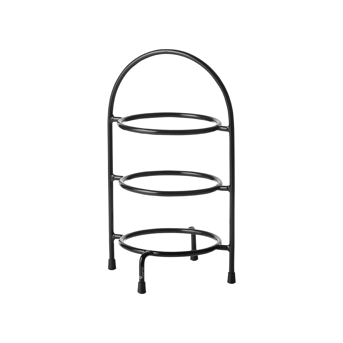 &#39;07703 Chef Inox Round Display Stand 3-Tier Black 155x185x350mm Tomkin Australia Hospitality Supplies