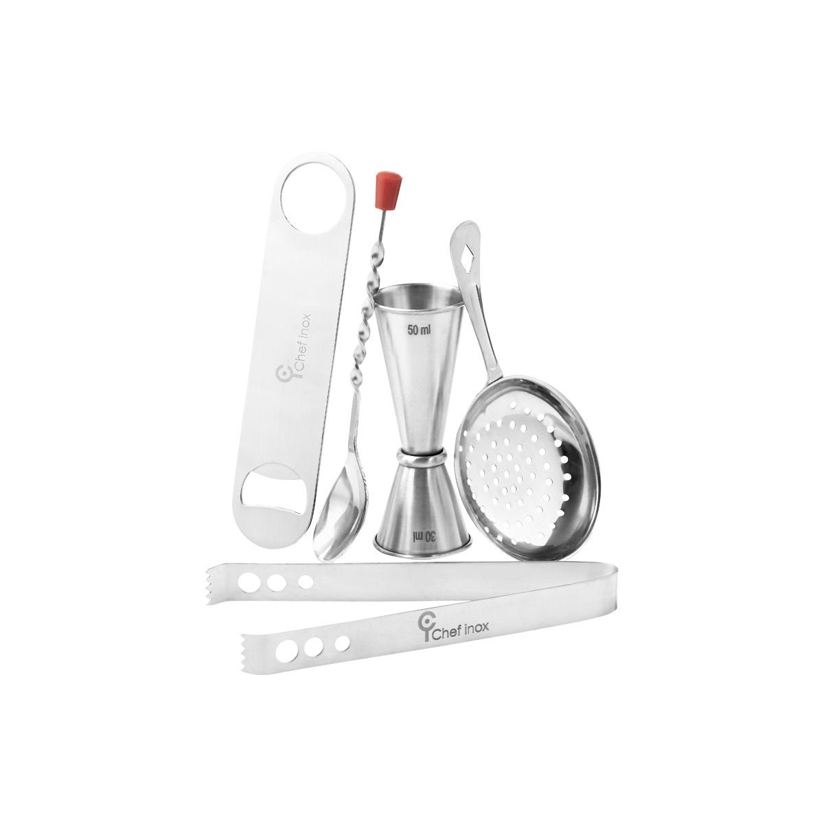 07963 Chef Inox Chef Inox Bar Set 5pc Tomkin Australia Hospitality Supplies