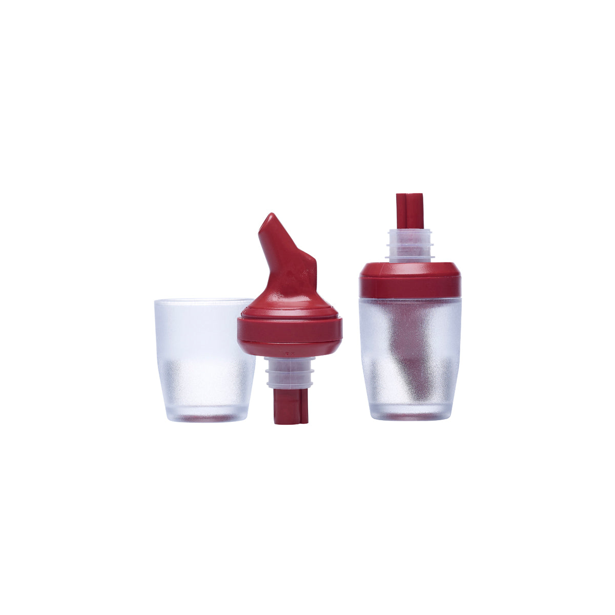 08991-12 Tru-Pour Tru-Pour Combo Measure Burgundy 30ml (12/Pack) Tomkin Australia Hospitality Supplies