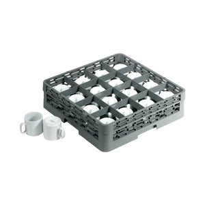 Glass Rack 16 Compartment with Tilt Rib 500x500x100mm