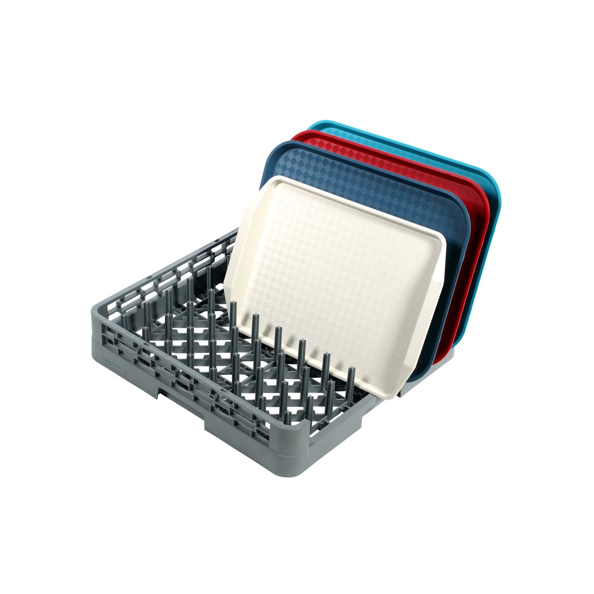 09558 Unica Washrack Peg Rack Open End 500x500x100mm Tomkin Australia Hospitality Supplies