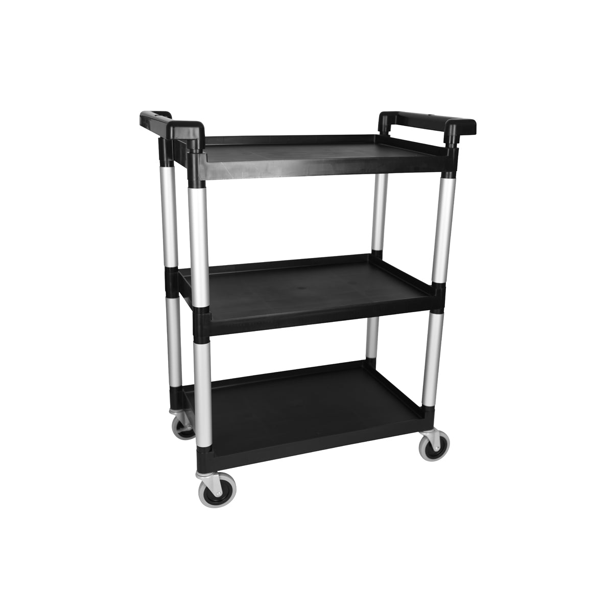 09601 Unica Trolley Black 3 Tier 710x420x900mm Tomkin Australia Hospitality Supplies