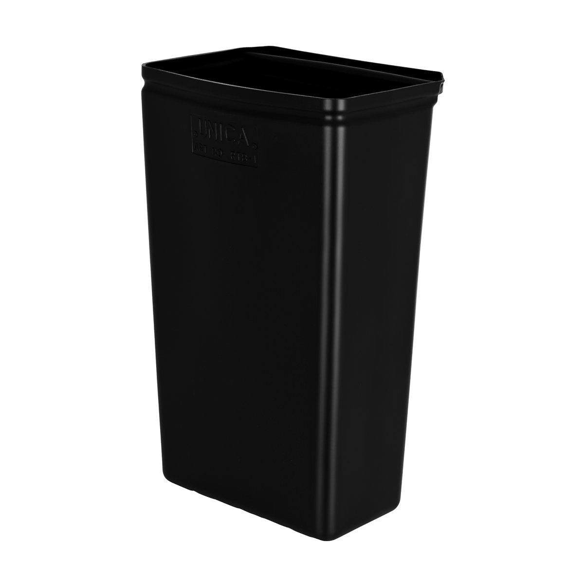 09610 Unica Refuse Bin Black Suits 9600 601x350x250mm Tomkin Australia Hospitality Supplies
