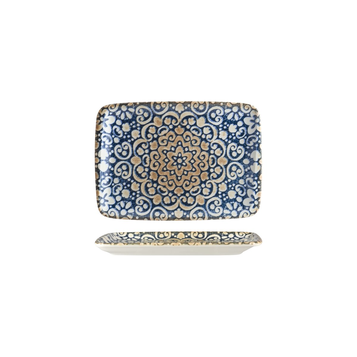 120000 Bonna Alhambra Rectangular Platter 233x165x20mm Tomkin Australia Hospitality Supplies