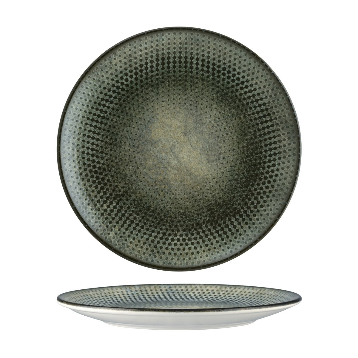 120057 Bonna Lenta Olive Round Coupe Plate 270x30mm/1000ml Tomkin Australia Hospitality Supplies