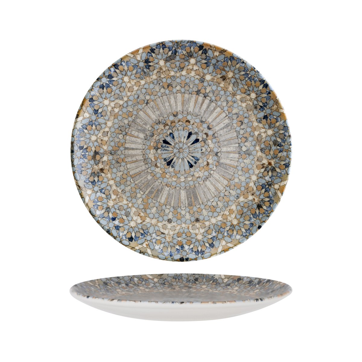 130149 Bonna Luca Mosaic Round Coupe Plate 270x30mm Tomkin Australia Hospitality Supplies