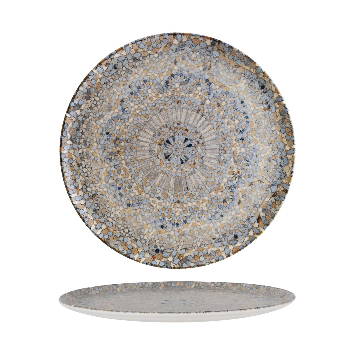 130150 Bonna Luca Mosaic Round Coupe Platter 320x20mm Tomkin Australia Hospitality Supplies