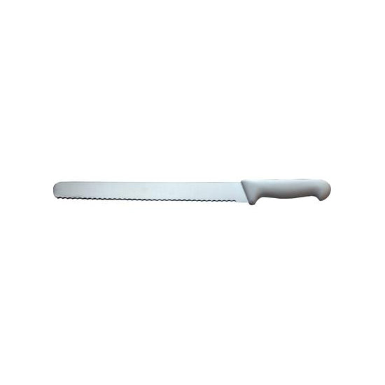25474 Ivo Professional Line I Serrated Slicer White 300mm Tomkin Australia Hospitality Supplies