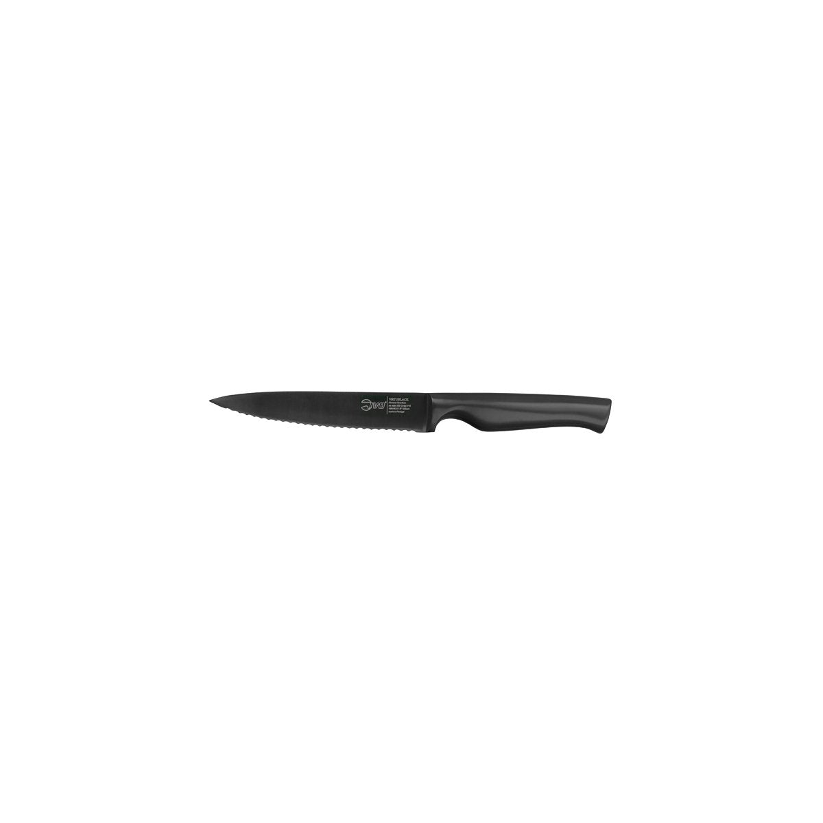 26084 Ivo Virtu Utility Knife Serrated Black Blade 135mm Tomkin Australia Hospitality Supplies