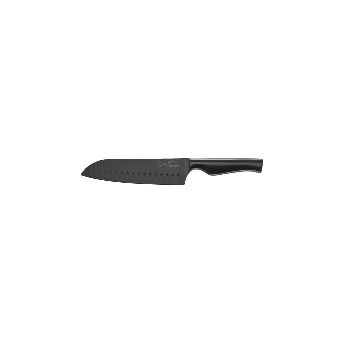 26095 Ivo Virtu Granton Santoku Knife Black 180mm Tomkin Australia Hospitality Supplies