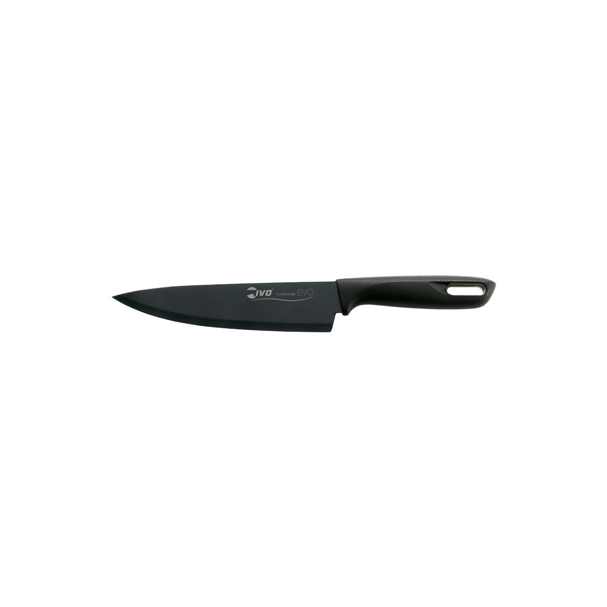 27095 Ivo Titanium Evo 221000 Chefs Knife Black Handle 180mm Tomkin Australia Hospitality Supplies
