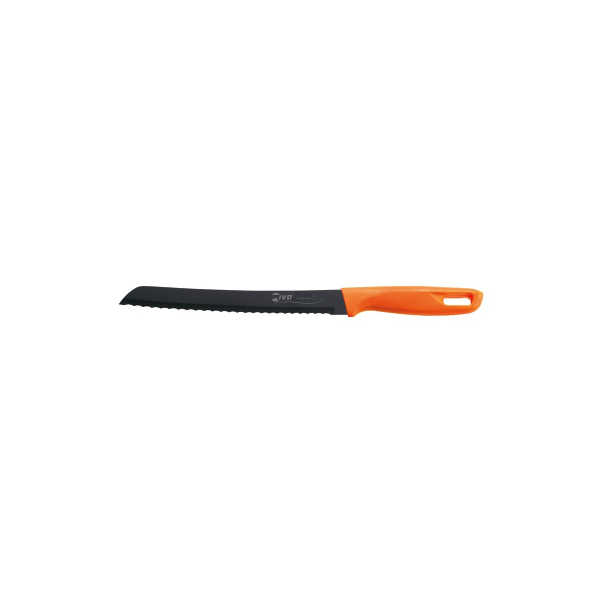 27098 Ivo Titanium Evo 221000 Bread Knife Serrated Orange Handle 205mm Tomkin Australia Hospitality Supplies
