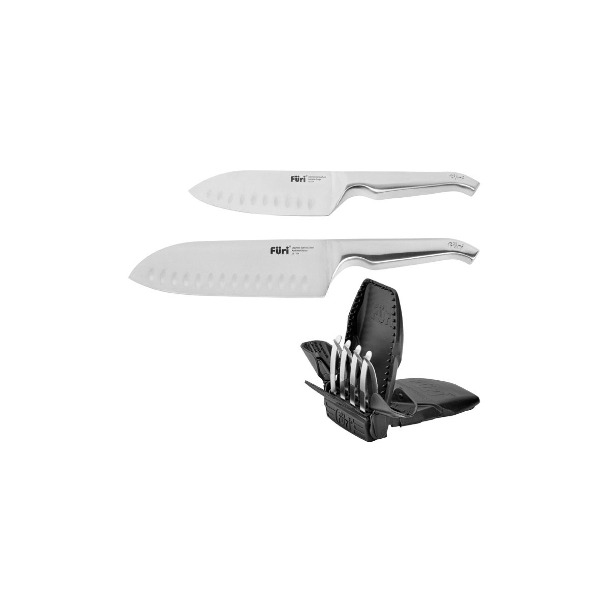 27163 Furi Pro East West Santoku Set with Diamond Fingers 3pc Tomkin Australia Hospitality Supplies