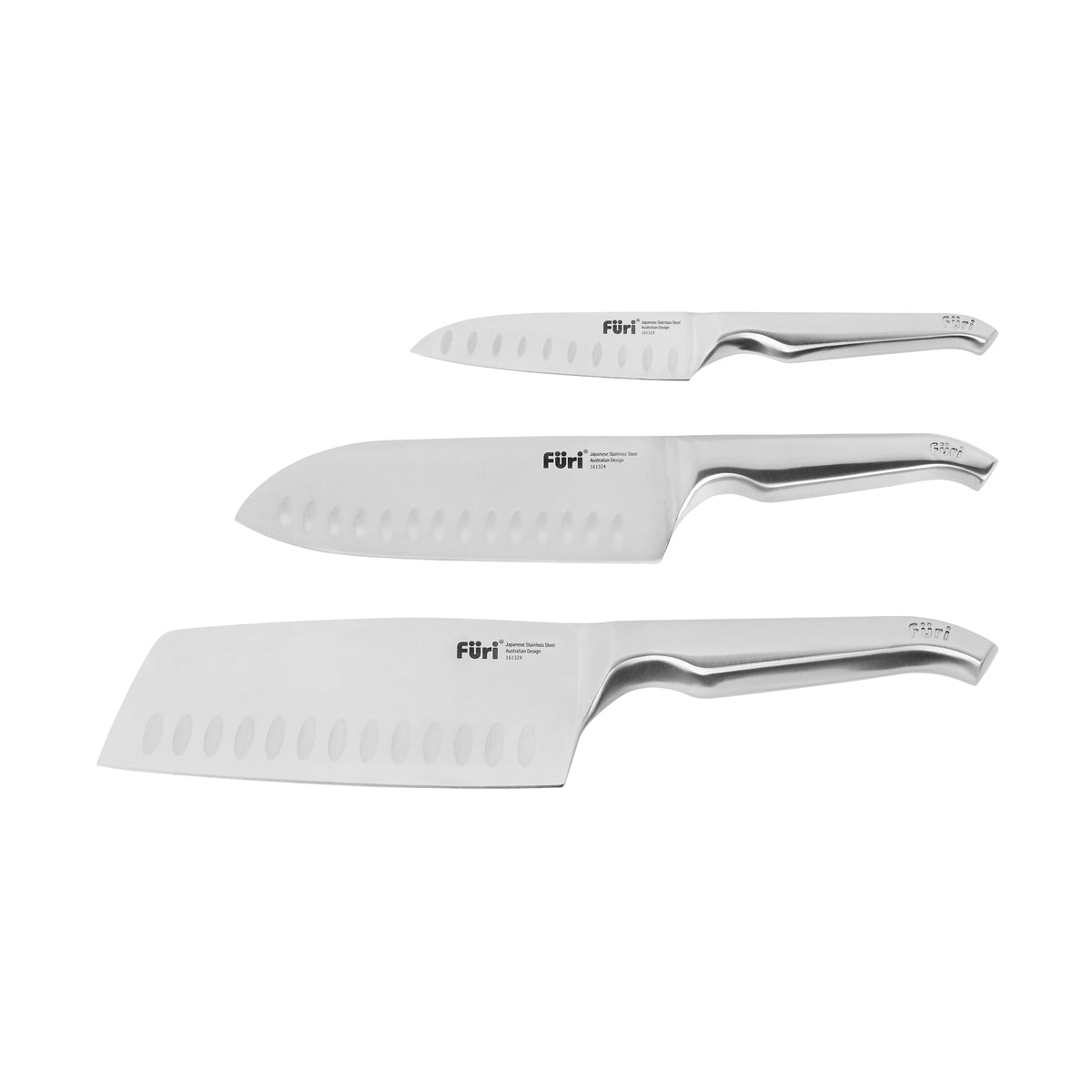 27176 Furi Pro Asian Style Knife Set 3pc Tomkin Australia Hospitality Supplies