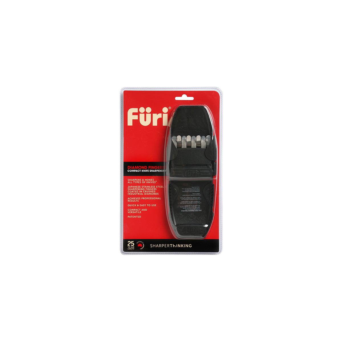 27199 Furi Pro Diamond Fingers Compact Knife Sharpener Tomkin Australia Hospitality Supplies