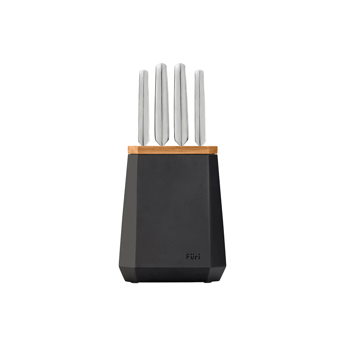 27260 Furi Pro Stone Midnight Knife Block Set 5pc Tomkin Australia Hospitality Supplies