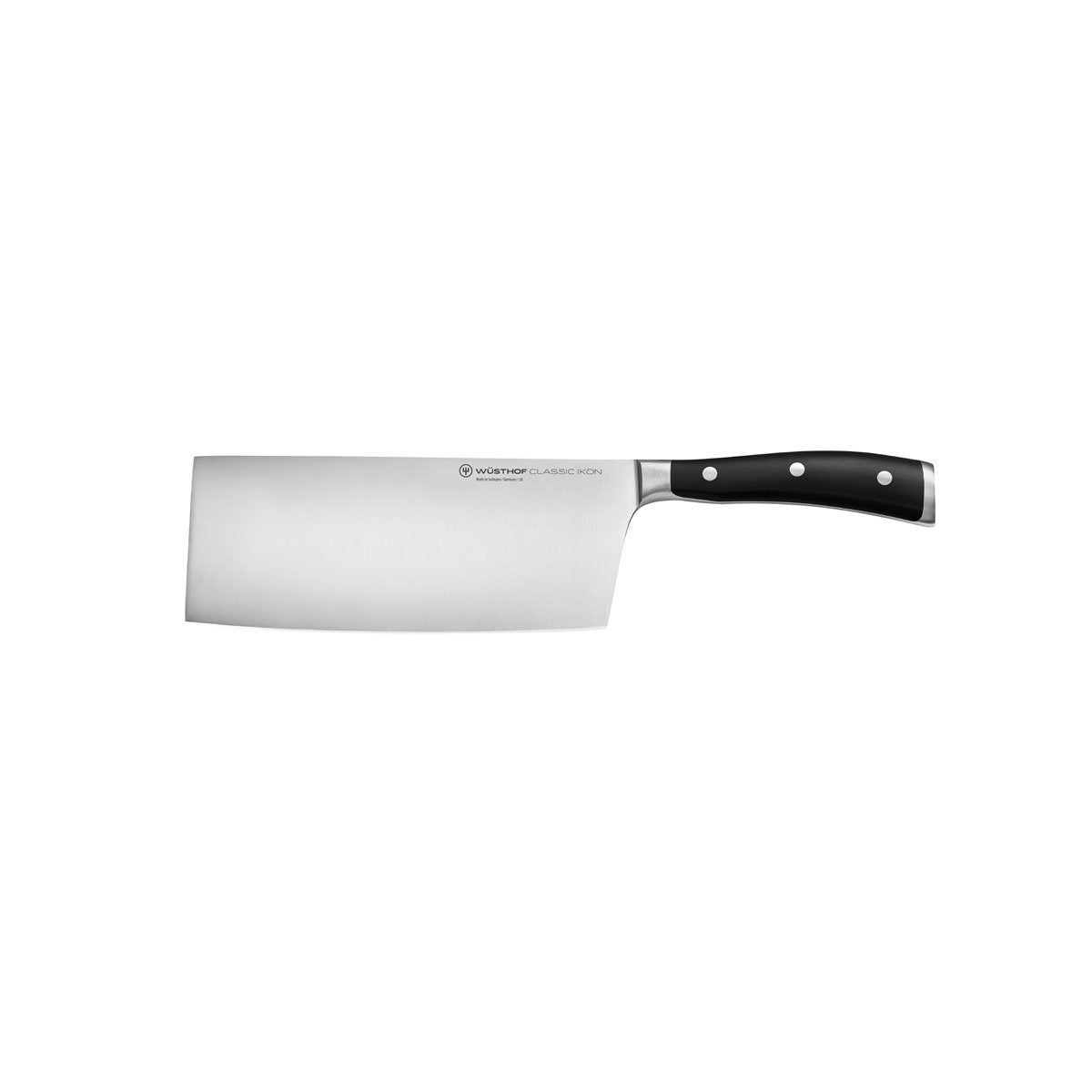 28009 Wusthof Classic Ikon Black Chinese Chefs Knife 180mm Tomkin Australia Hospitality Supplies