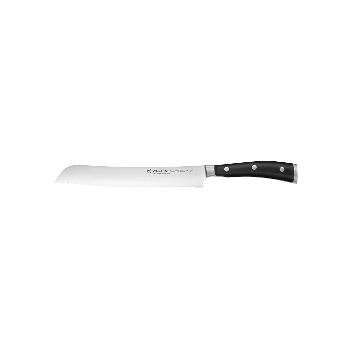 28011 Wusthof Classic Ikon Black Bread Knife 230mm  Tomkin Australia Hospitality Supplies