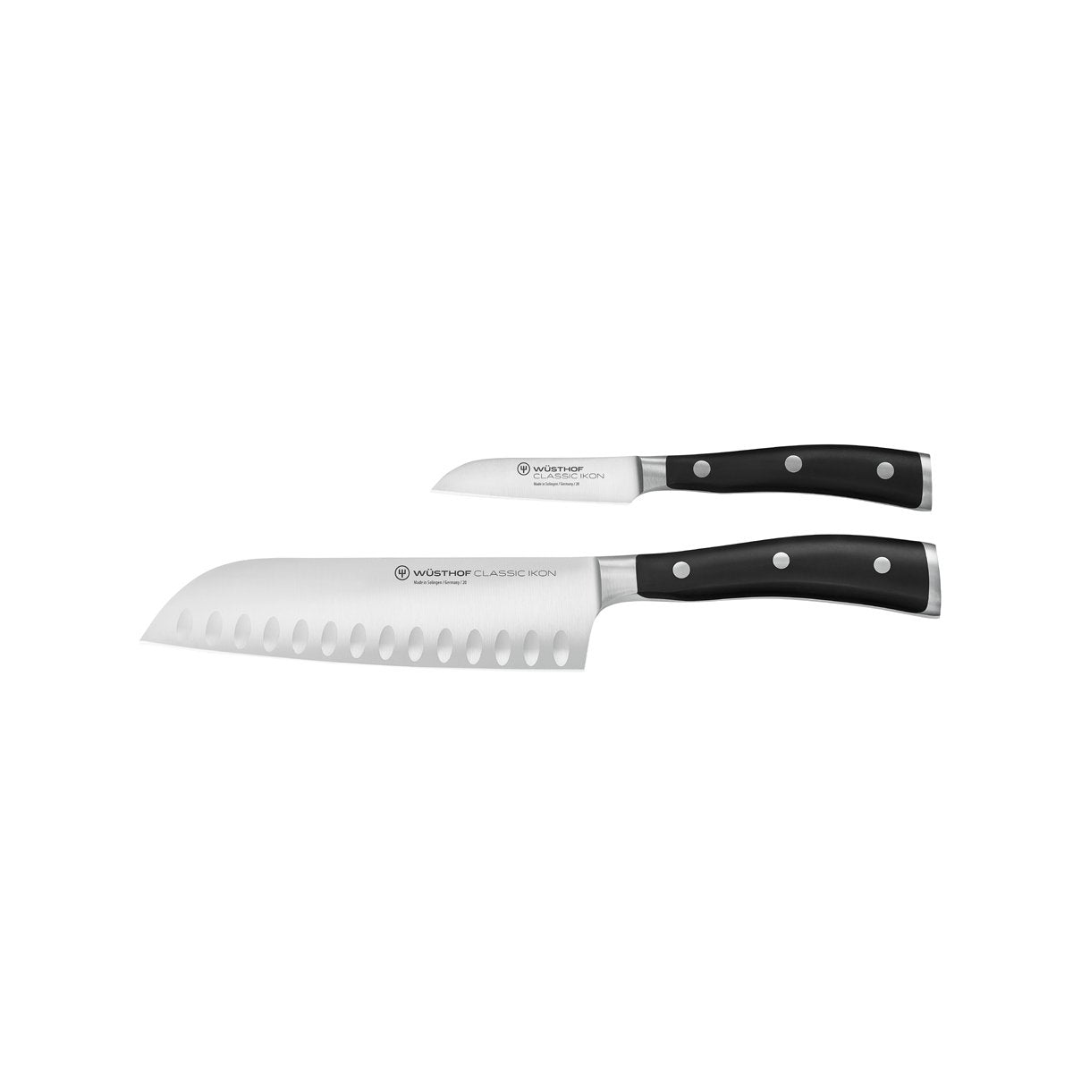 28023 Wusthof Classic Ikon Black Knife Set 2pc Tomkin Australia Hospitality Supplies