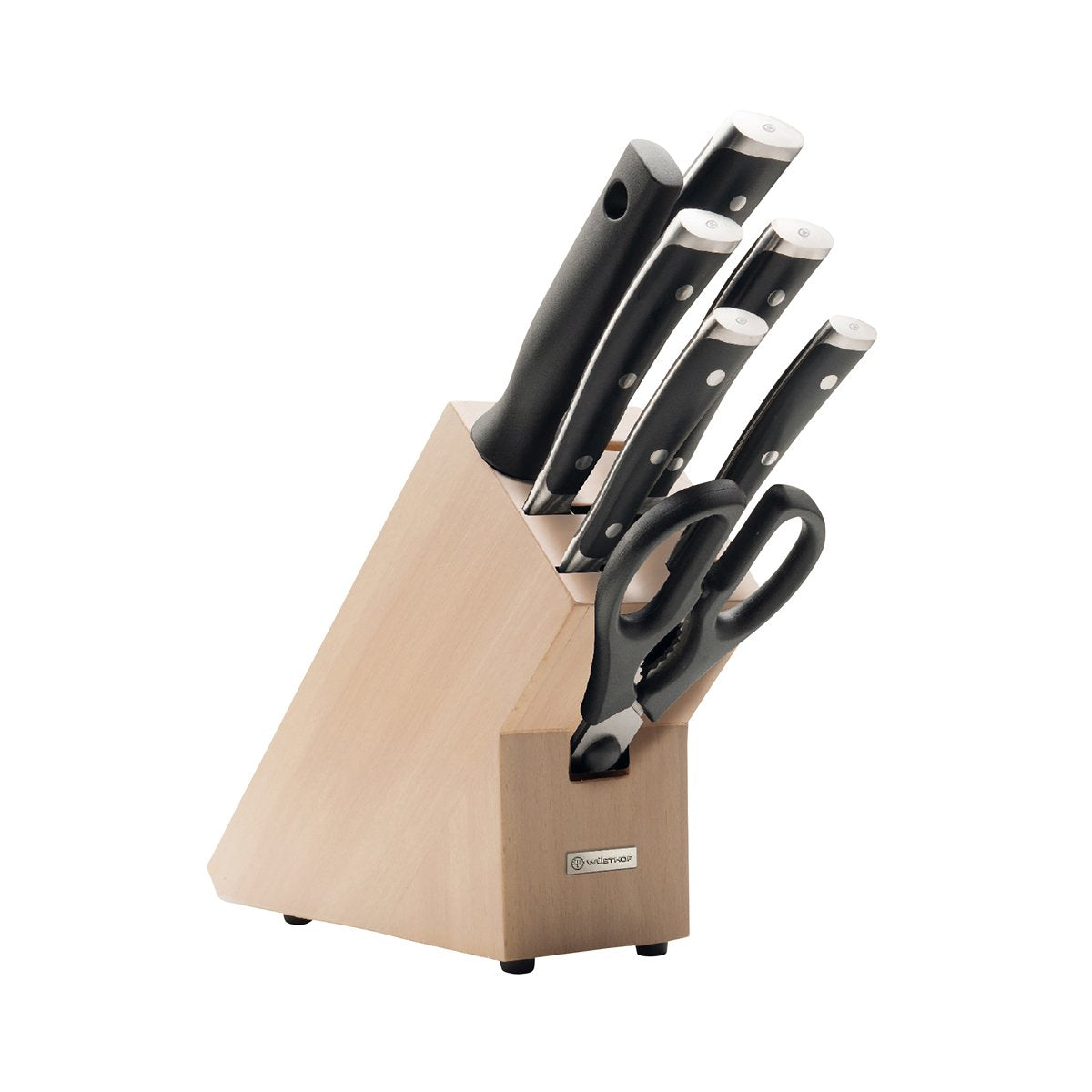 28035 Wusthof Classic Ikon Black Knife Block Set 8pc Tomkin Australia Hospitality Supplies
