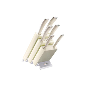 Classic Ikon Creme Knife Block Set 7pc