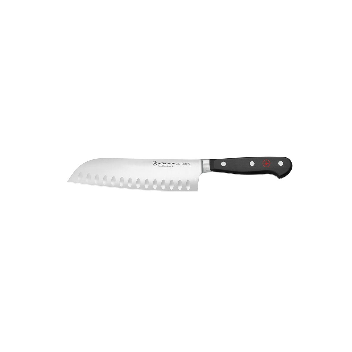 28072 Wusthof Classic Santoku with Hollows 170mm Tomkin Australia Hospitality Supplies