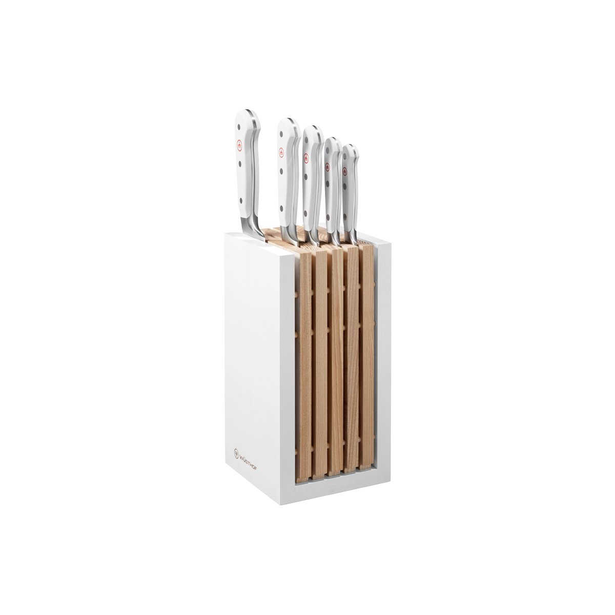 28169 Wusthof Classic White Knife Block Set with Bread 6pc Tomkin Australia Hospitality Supplies