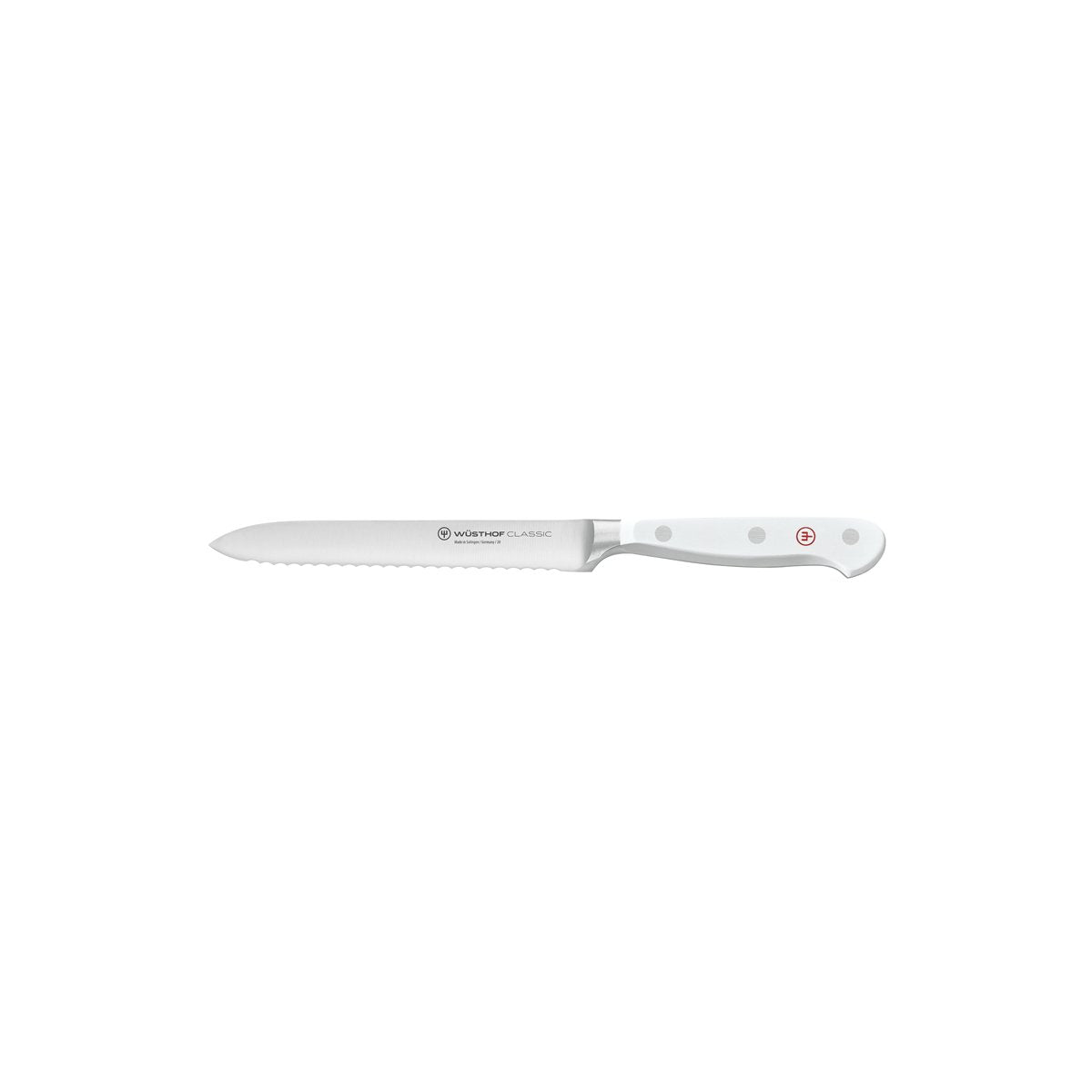 28176 Wusthof Classic White Sausage Knife 140mm Tomkin Australia Hospitality Supplies