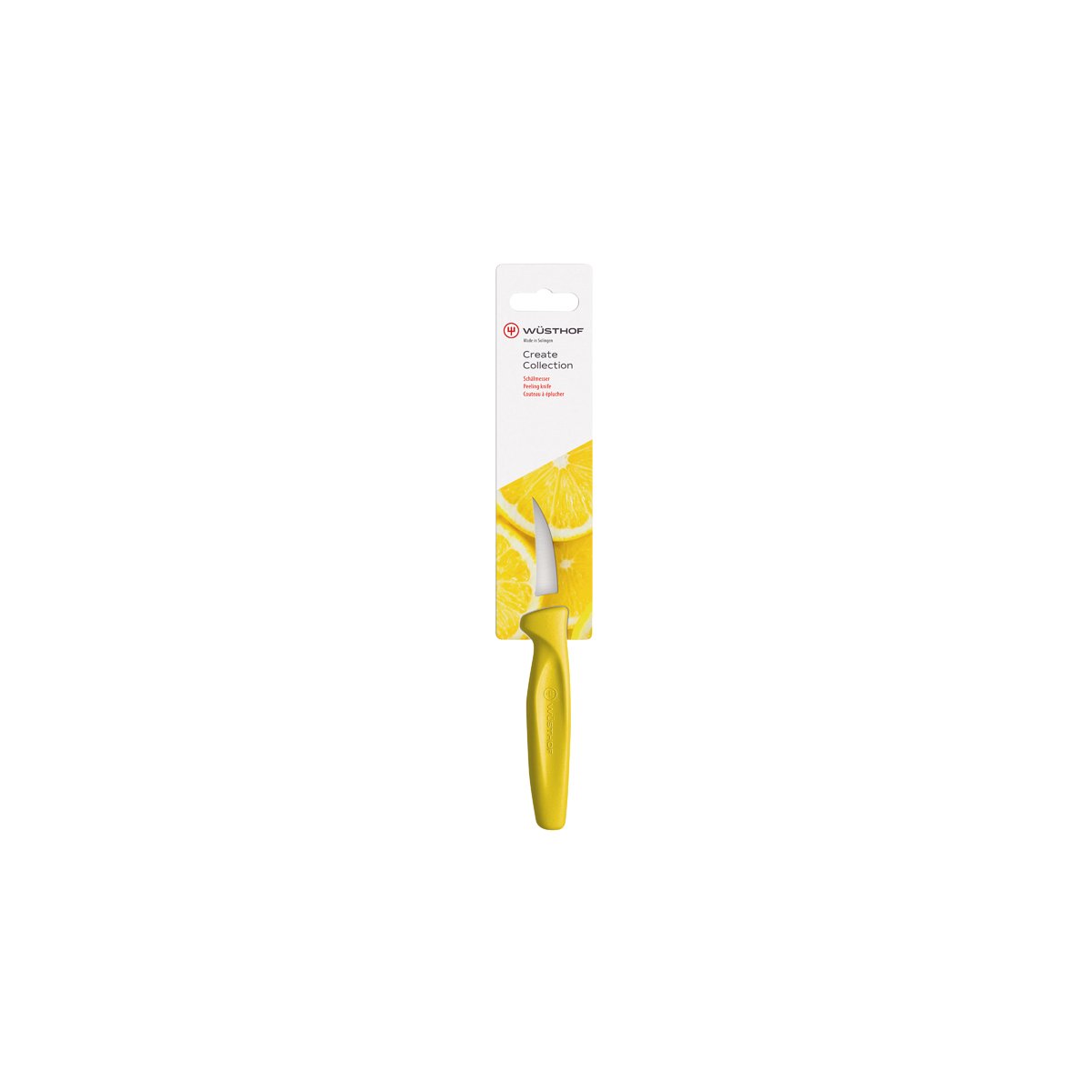 28494 Wusthof Create Peeling Knife Yellow Handle 60mm Tomkin Australia Hospitality Supplies