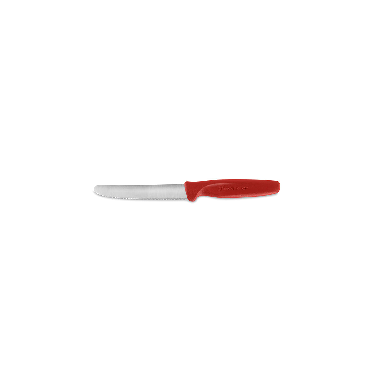 28520 Wusthof Create Serrated Paring 100m Red  Tomkin Australia Hospitality Supplies