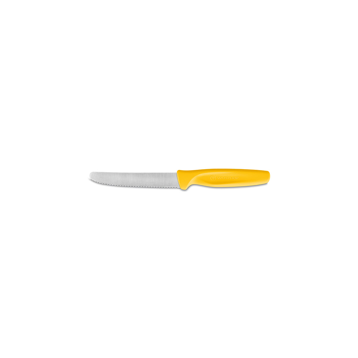 28521 Wusthof Create Serrated Paring 100m Yellow  Tomkin Australia Hospitality Supplies