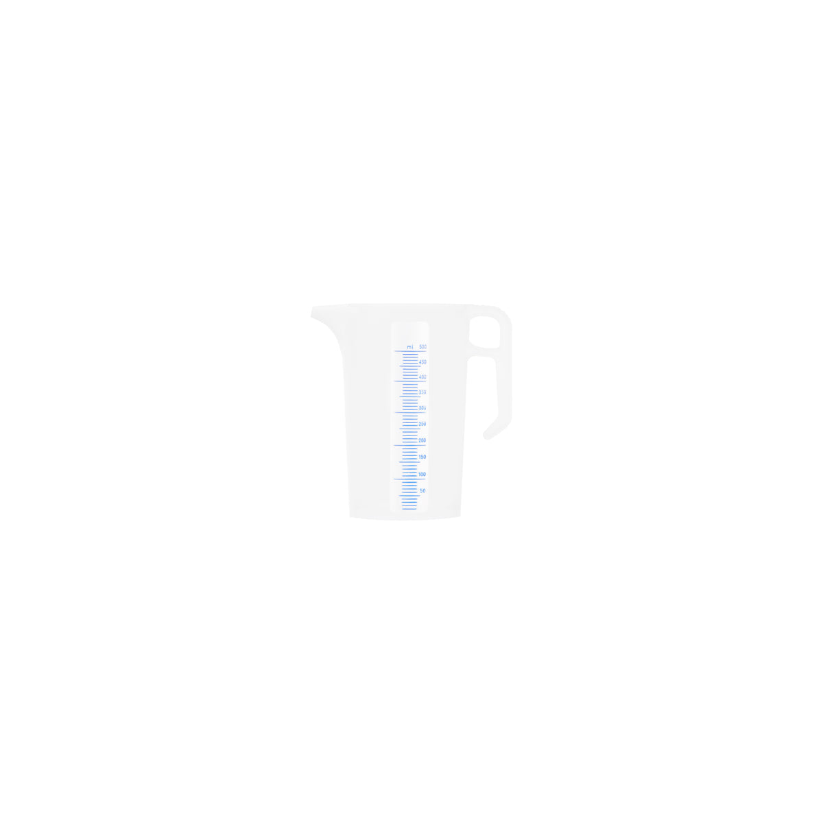 31052 Chef Inox Measuring Jug with Blue Graduating 0.50Lt Tomkin Australia Hospitality Supplies